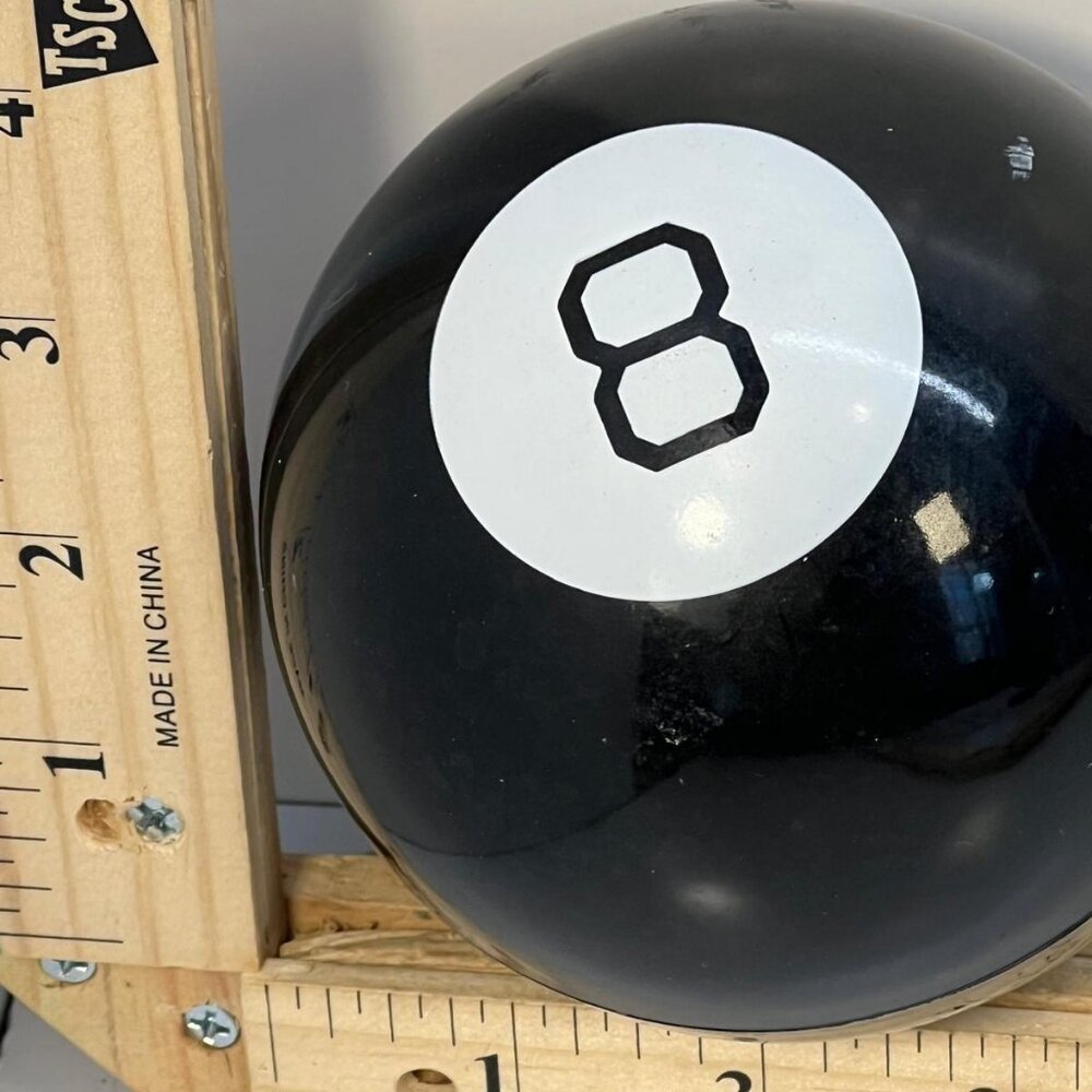 Vintage Magic 8 Ball Fortune Teller Toy Blue Window Retro Novelty Game